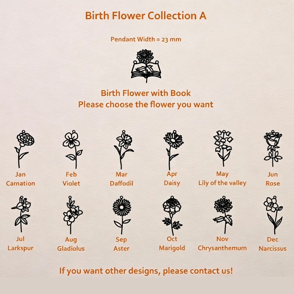 Индивидуальное ожерелье в виде – обзор и цена Birth Flower Necklace