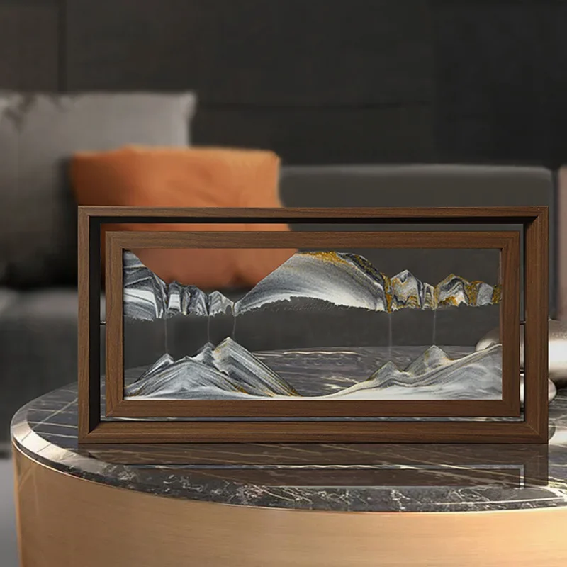 3D вращающийся песочный пейзаж – обзор и цена Engraved Wood Frame