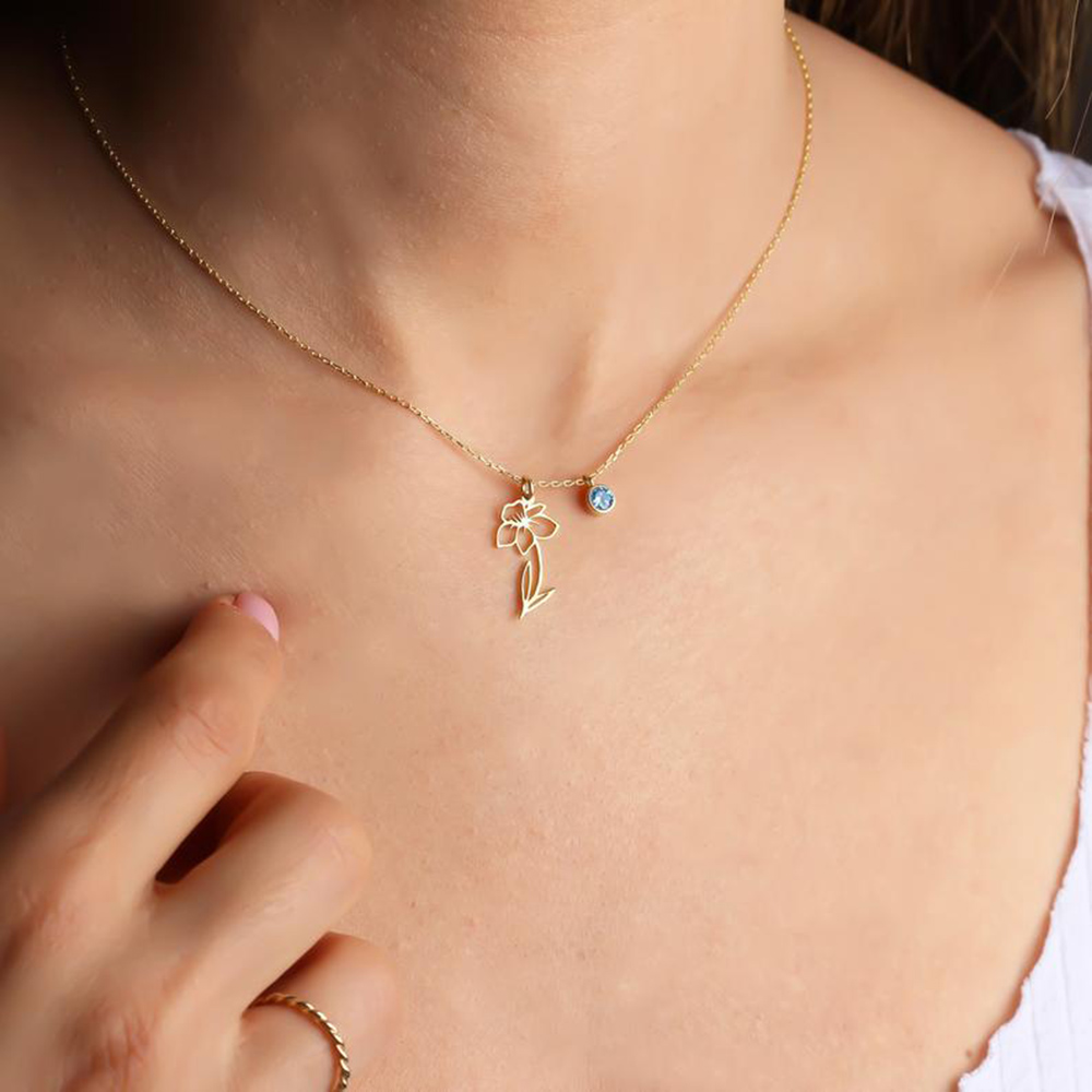 Персонализированный кулон из н – обзор и цена Birth Flower Necklace